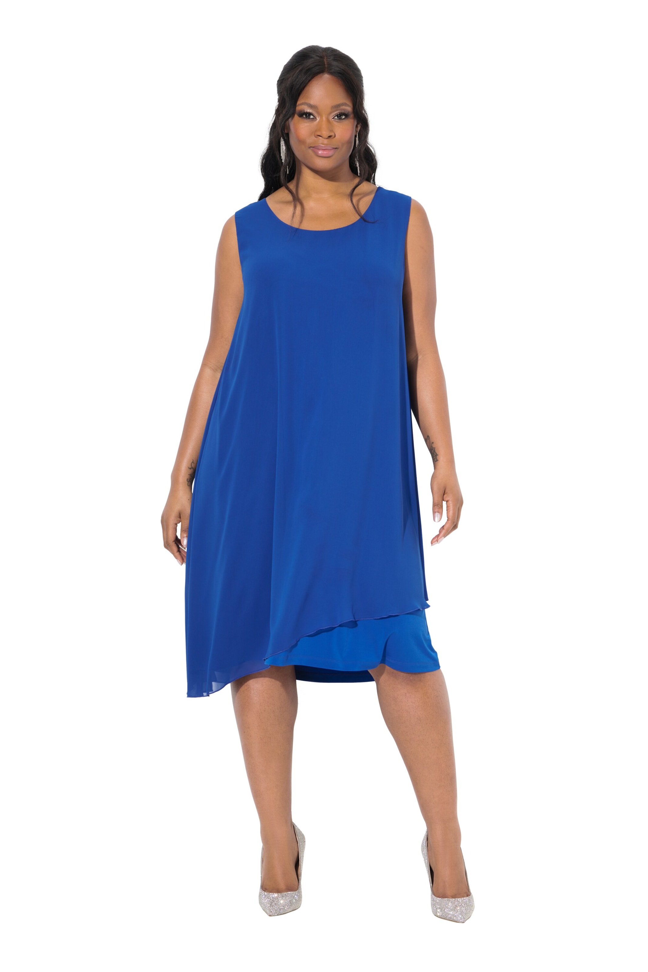 Ulla Popken Jurk in Blauw: voorkant