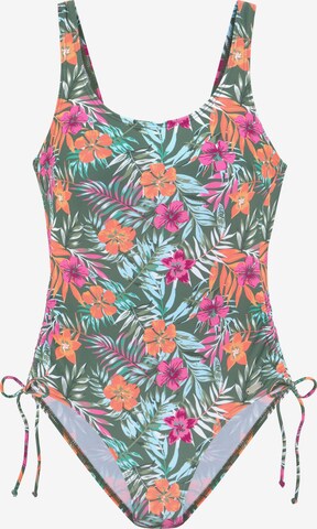 VENICE BEACH Bustier Badpak in Groen: voorkant