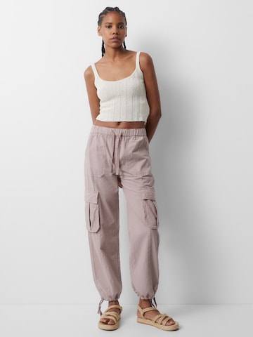 Pull&Bear Regular Cargo trousers in Pink
