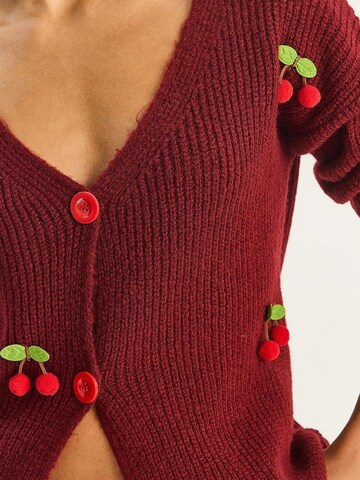 Bianco Lucci Strickjacke 'Strickjacken'‌‌‌‌‌‌‌‌ in Rot