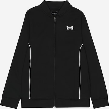 UNDER ARMOUR Athletic Zip-Up Hoodie 'Pennant' in Black: front