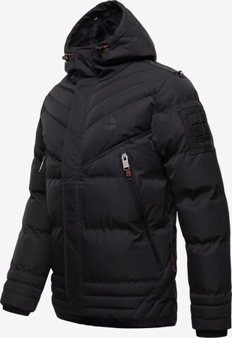 STONE HARBOUR Winter Jacket 'Romaan' in Black: front