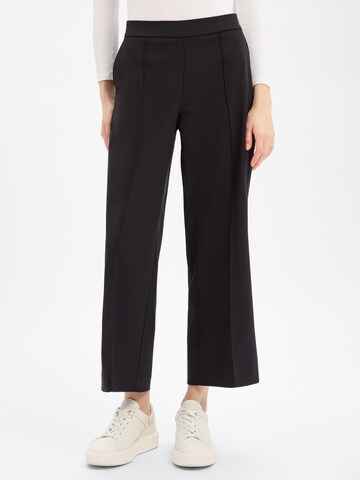 Someday Regular Pleat-front trousers ' Charlie cropped ' in Black: front