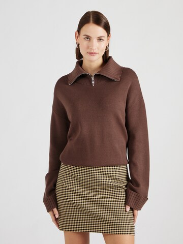 YAS Sweater 'YASFONNY' in Brown: front