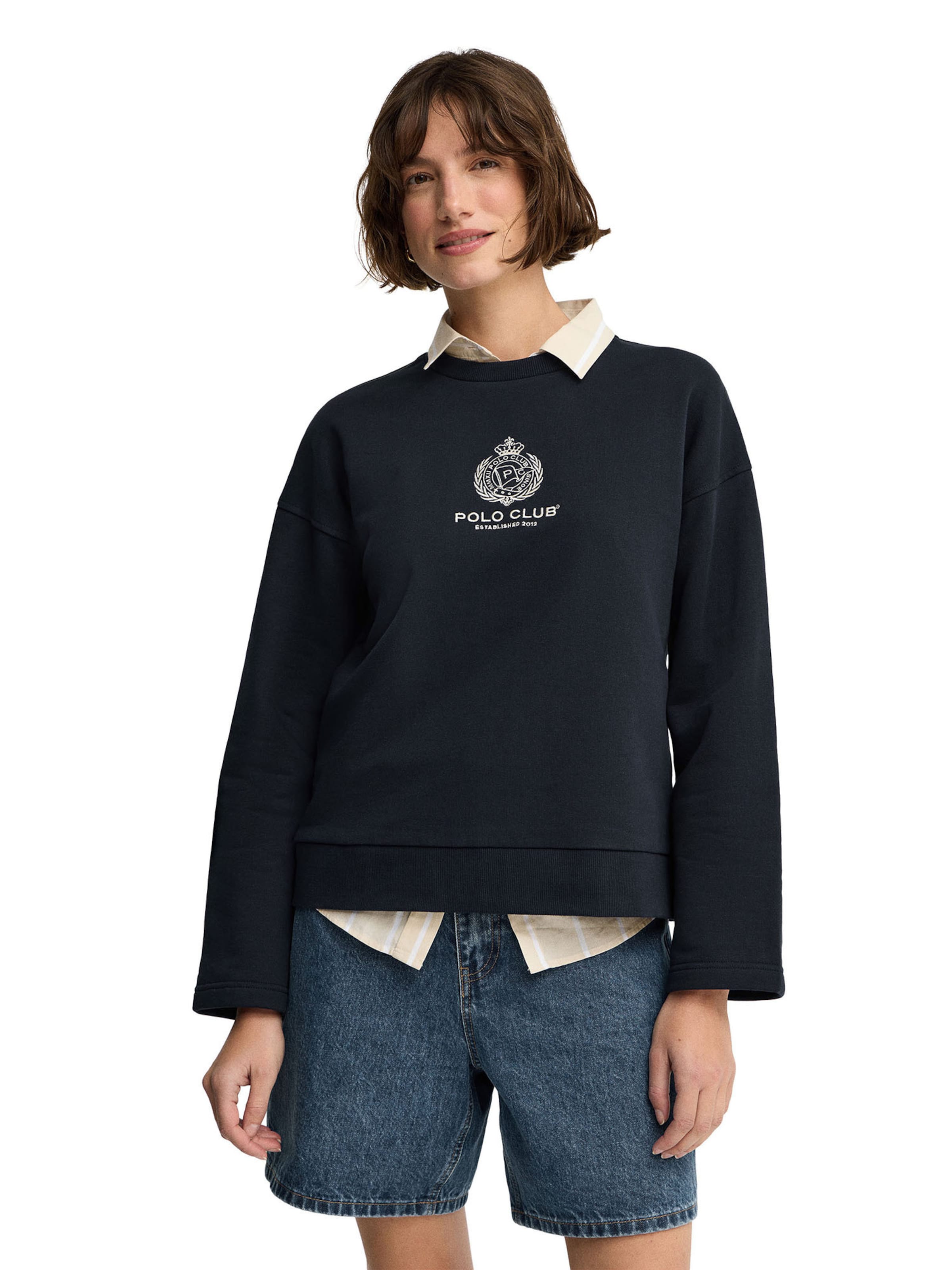 Polo Club Sweatshirt 'Nautic' in Blue: front