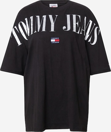 melns Tommy Jeans T-Krekls: no priekšpuses