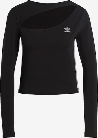 ADIDAS ORIGINALS Shirt 'Centre Stage Cutout' in Black: front