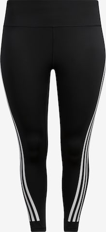 Pantalon de sport 'Optime Trainicons 3-Stripes' ADIDAS SPORTSWEAR en noir : devant