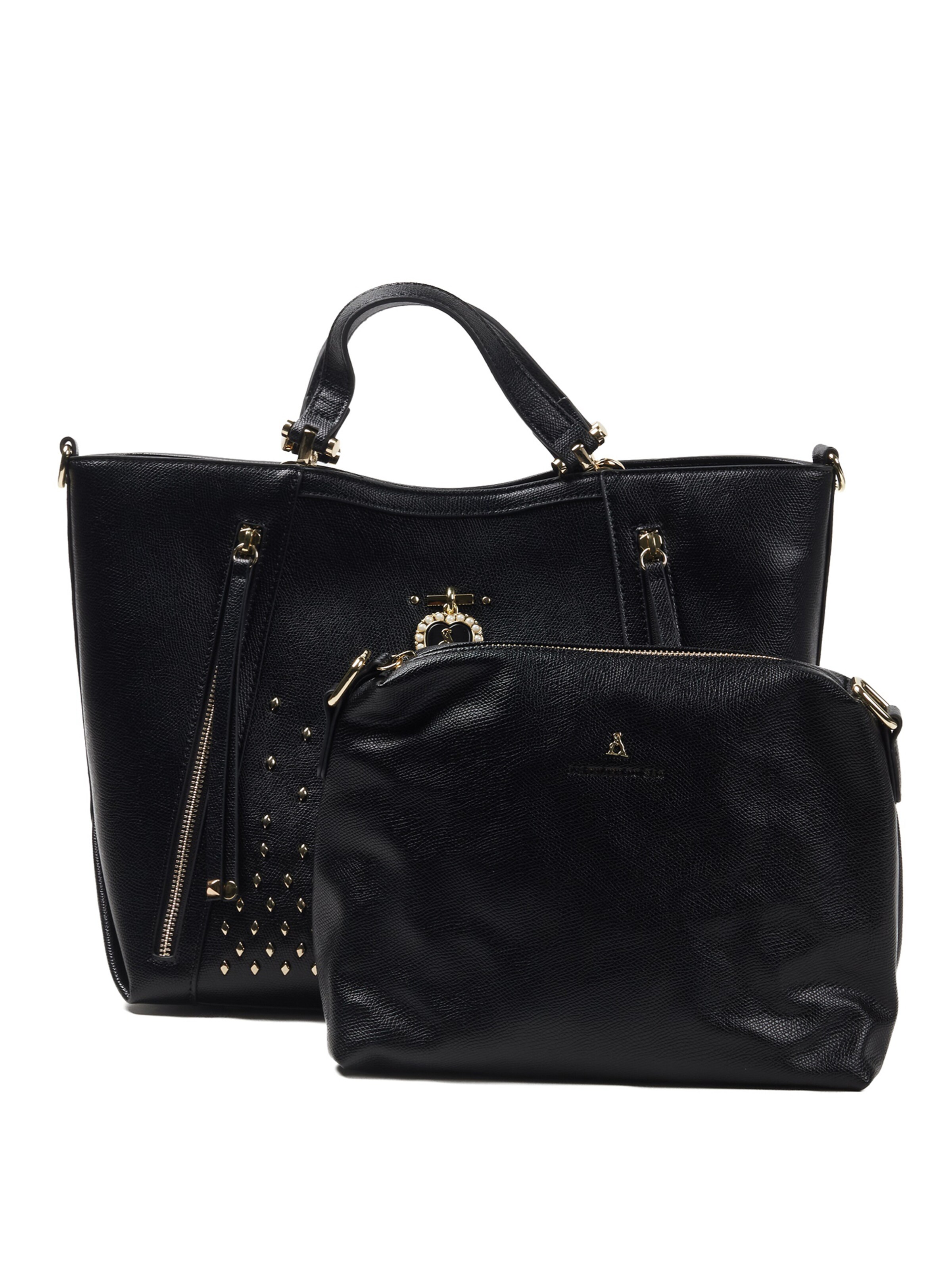 Borsa a mano 'Regina' di L'Atelier Du Sac in nero