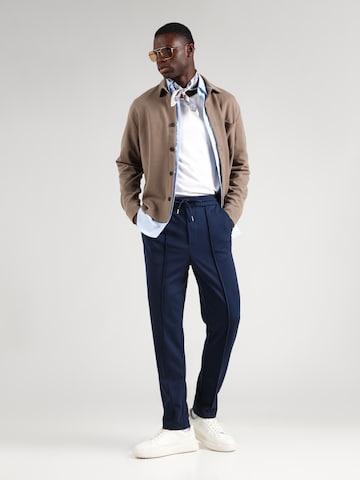 Only & Sons Tapered Bukser med lægfolder 'ONSMARK NOAH' i blå