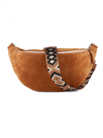 lePelou Gürteltasche 'TRAMA' in Braun: Vorderseite