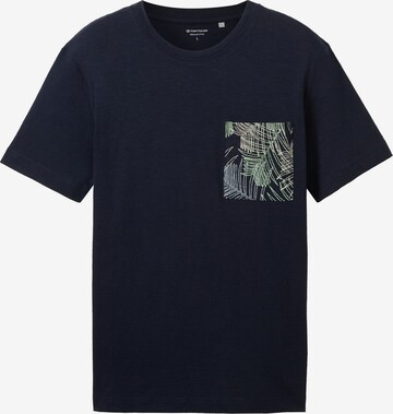 T-Shirt TOM TAILOR en bleu : devant