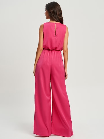 Tussah Jumpsuit 'AMBER' in Pink: back