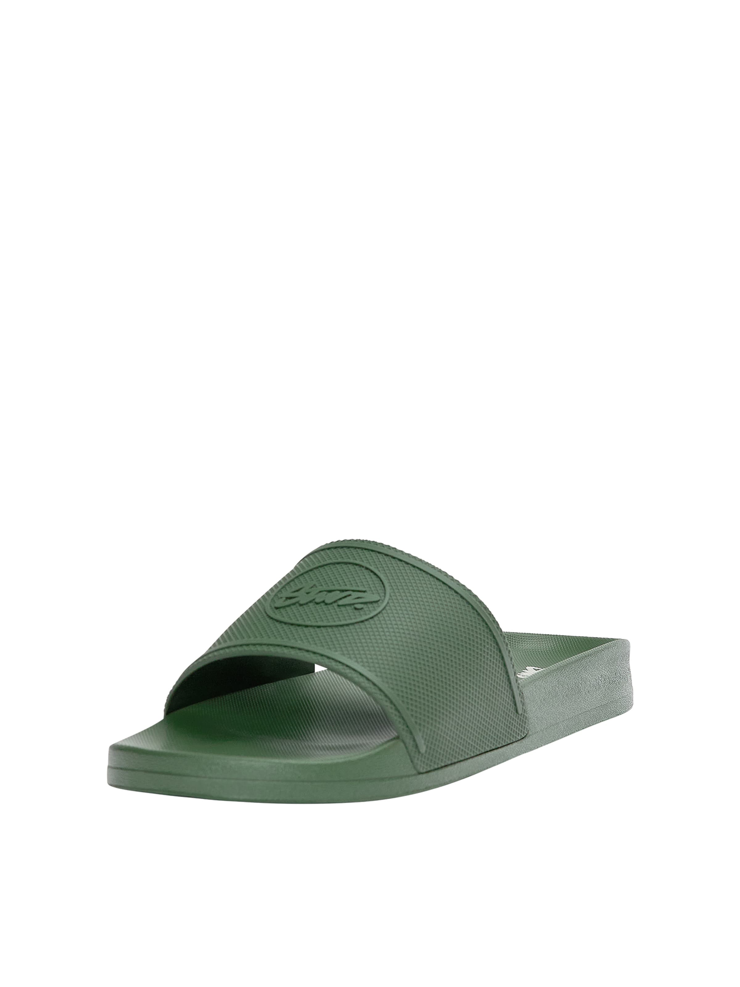 Pull&Bear Pantofle – zelená: přední strana