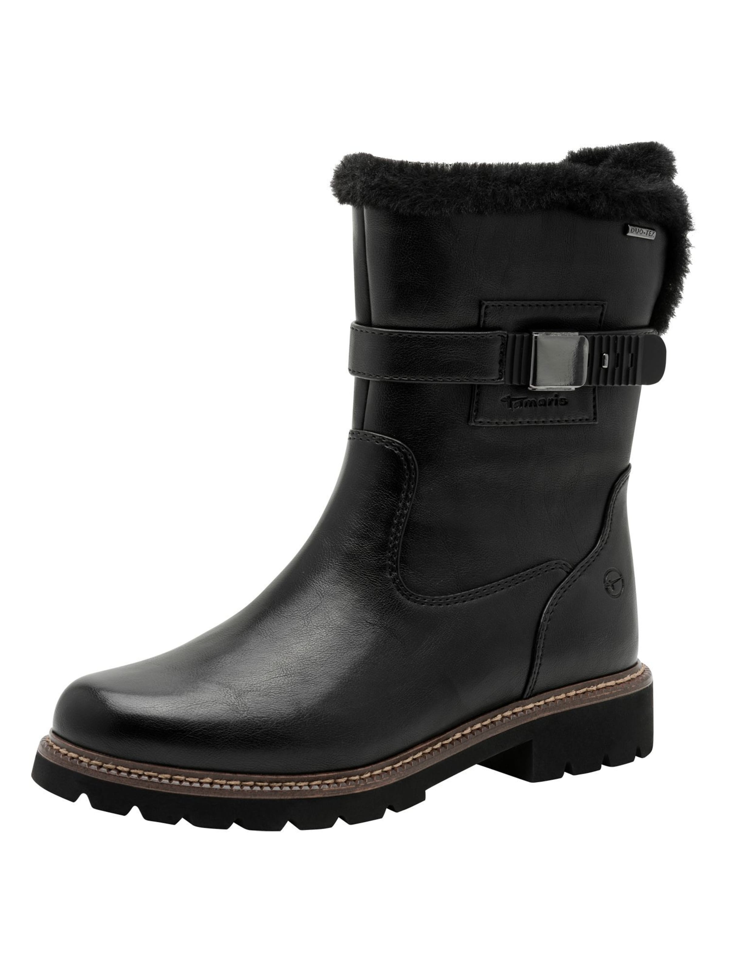 Bottines Tamaris en noir : devant