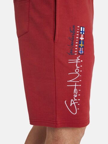 Jan Vanderstorm Loose fit Pants 'Harthaknut' in Red