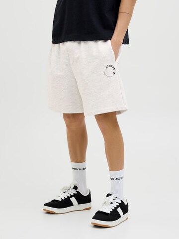 Wide leg Pantaloni di JACK & JONES in bianco: frontale
