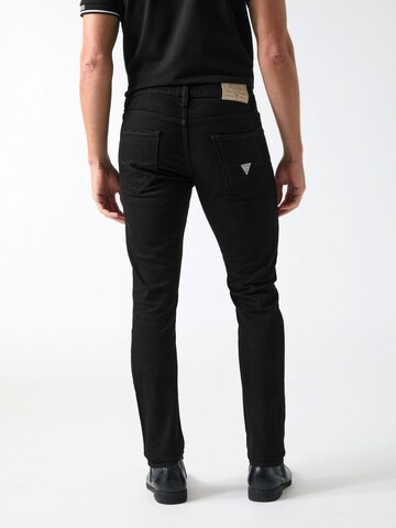 GUESS Slimfit Jeans 'M6YAN1D1486' i sort