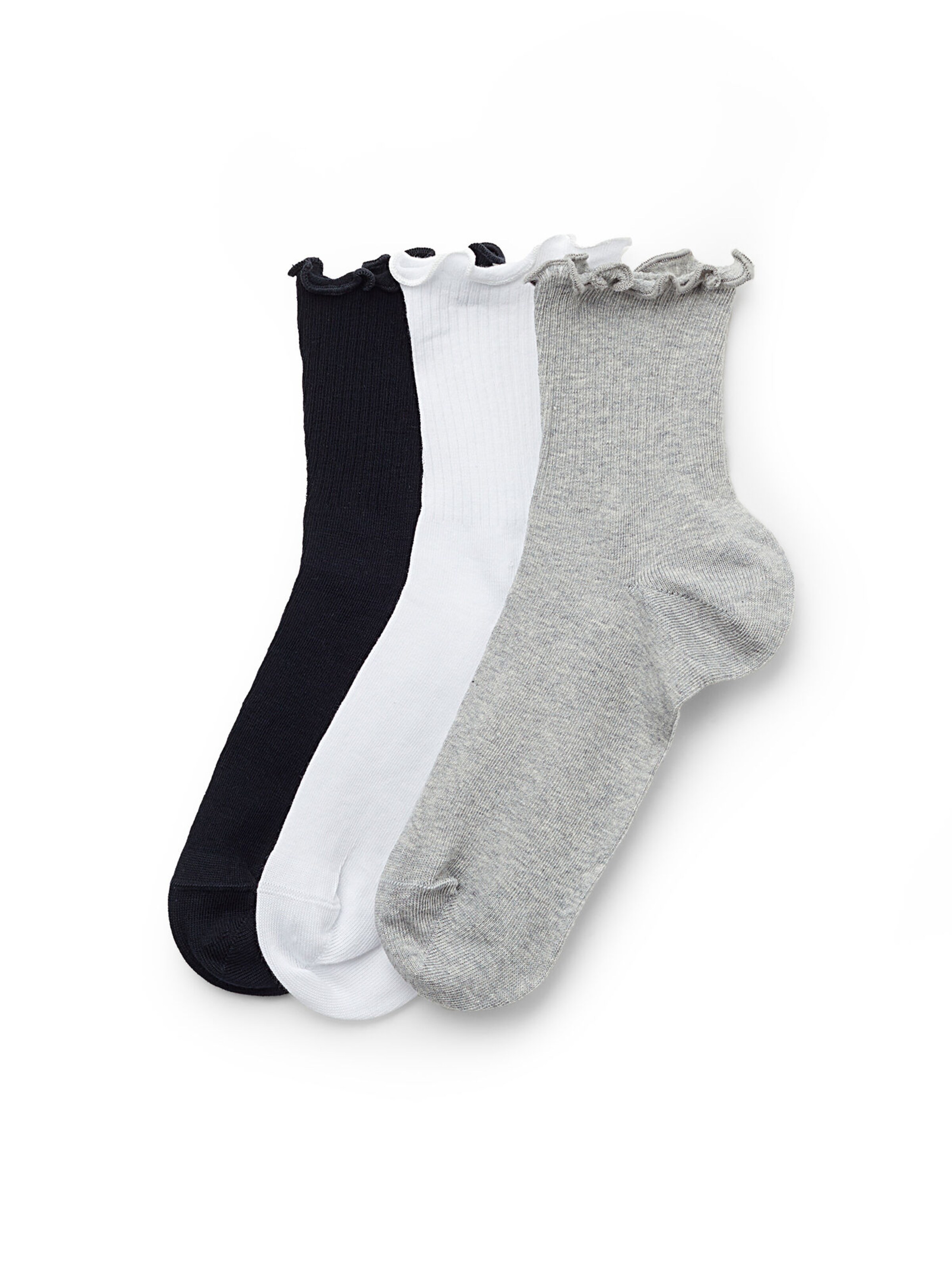 Tezenis Socken in 36-41 in graumeliert / schwarz / weiß, Produktansicht