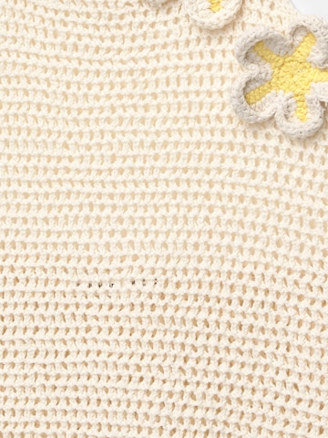 Pull&Bear Vyšívaný top - Béžová