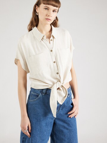 PIECES Blouse 'Vinsty' in Beige: voorkant