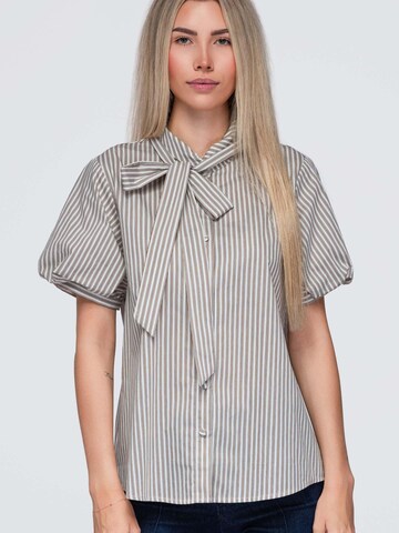 Ombre - Blusa en beige: frente
