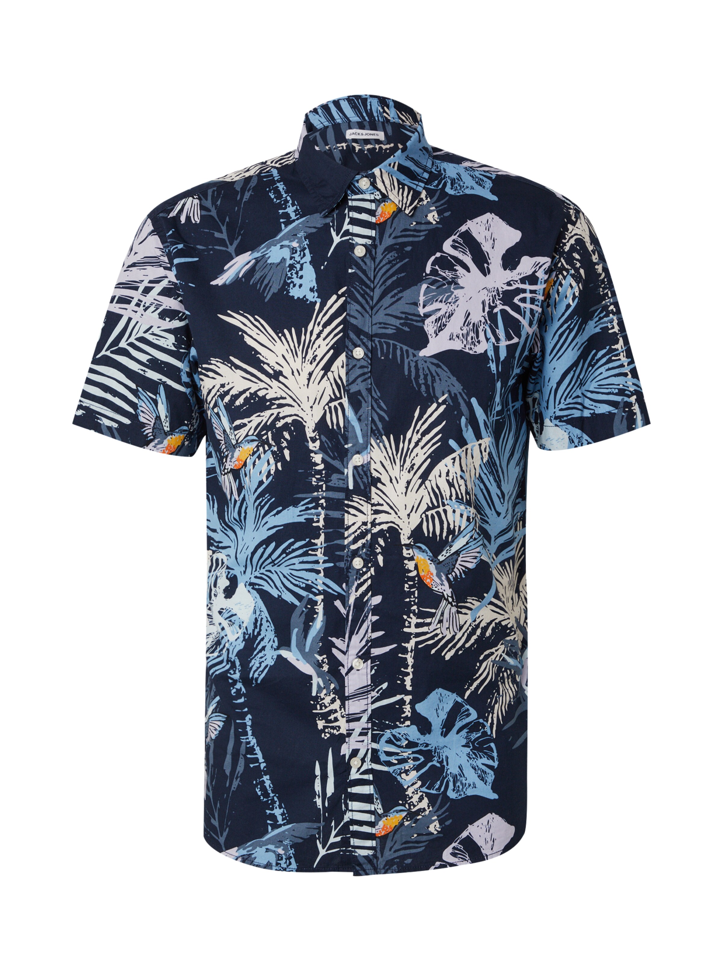 JACK & JONES Skjorte 'JJHawaii' i blå: forside