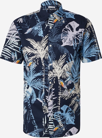 JACK & JONES Button Up Shirt 'JJHawaii' in Blue: front
