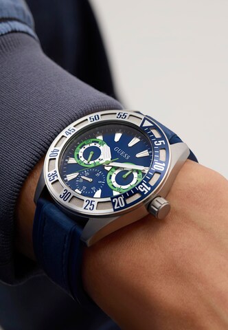 Montre à affichage analogique 'LETTERMAN' GUESS en bleu
