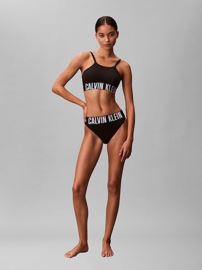 Calvin Klein Swimwear Bikini top 'Intense Power' in Black / White, Item view