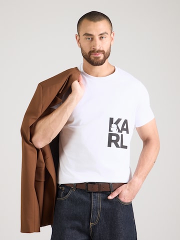 Karl Lagerfeld Μπλουζάκι σε λευκό: μπροστά