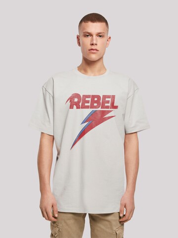T-Shirt 'Distressed Rebel' F4NT4STIC en gris : devant