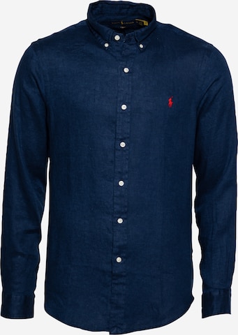 Polo Ralph Lauren - Slim Fit Camisa em azul: frente