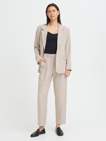 Regular Pantalon à plis 'IHFAVA' ICHI en beige