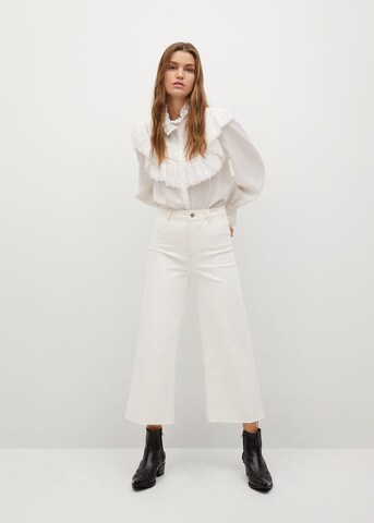 MANGO Wide leg Jeans 'Catherin' in White