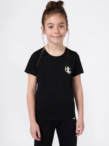 juoda Champion Authentic Athletic Apparel Marškinėliai: priekis