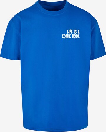 Merchcode Shirt 'Book Comic' in Blauw: voorkant