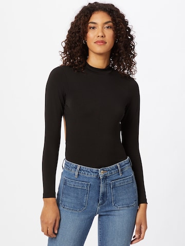 Shirtbody 'Myra' Gina Tricot en noir : devant