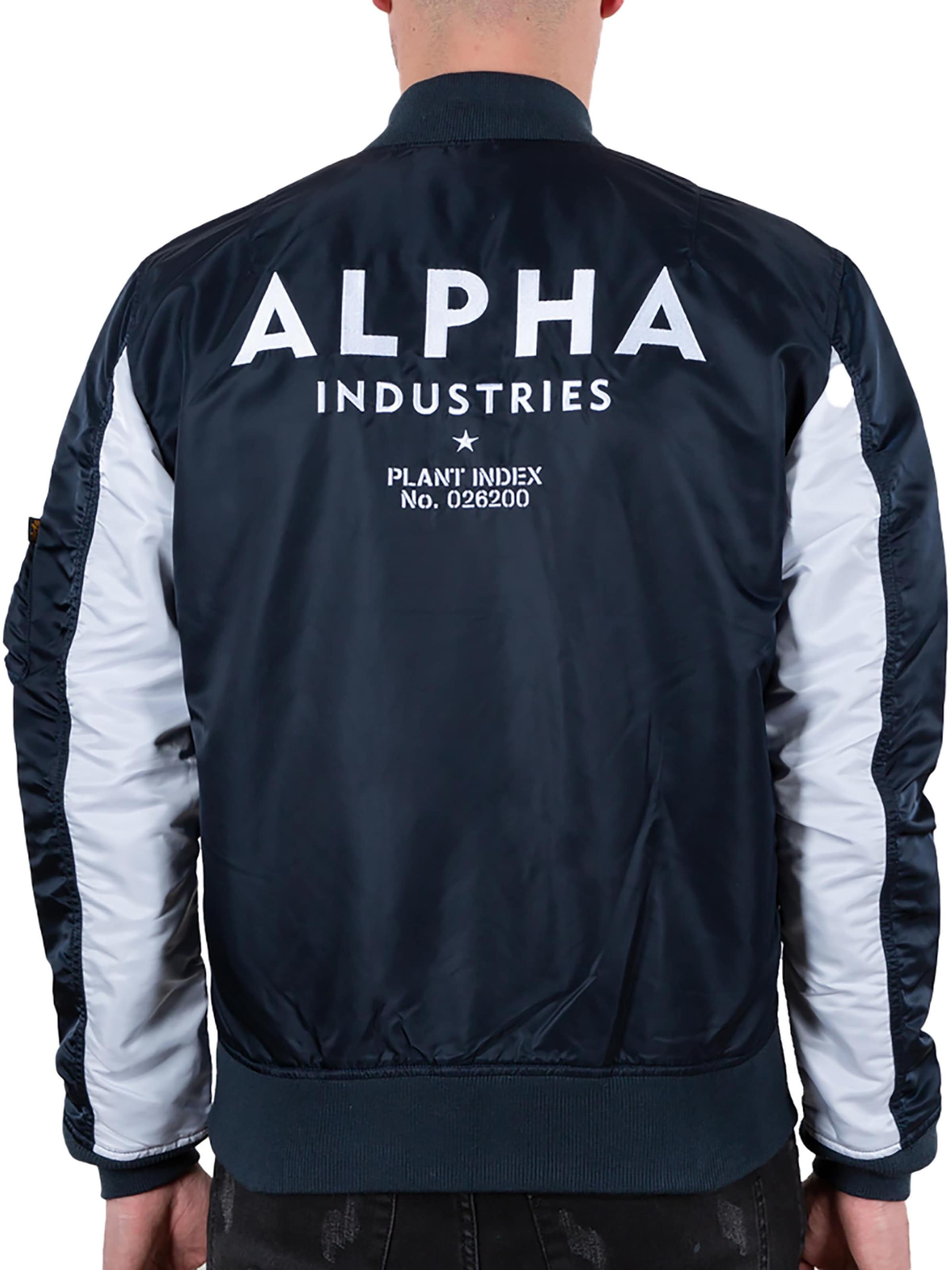 ALPHA INDUSTRIES Between-Season Jacket 'MA-1 TT Custom' in Blue