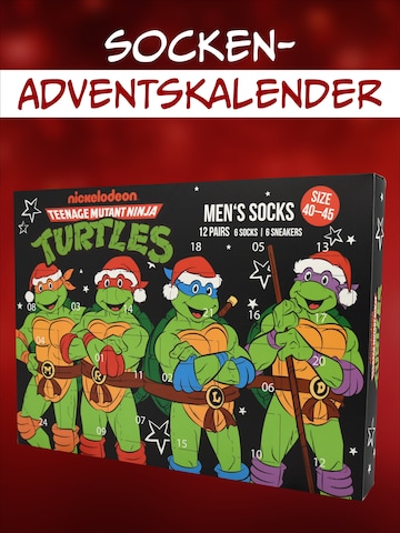 Teenage Mutant Ninja Turtles Socken 'Adventskalender mit 12 Paar'‌‌‌‌‌‌‌‌‌ in Mischfarben