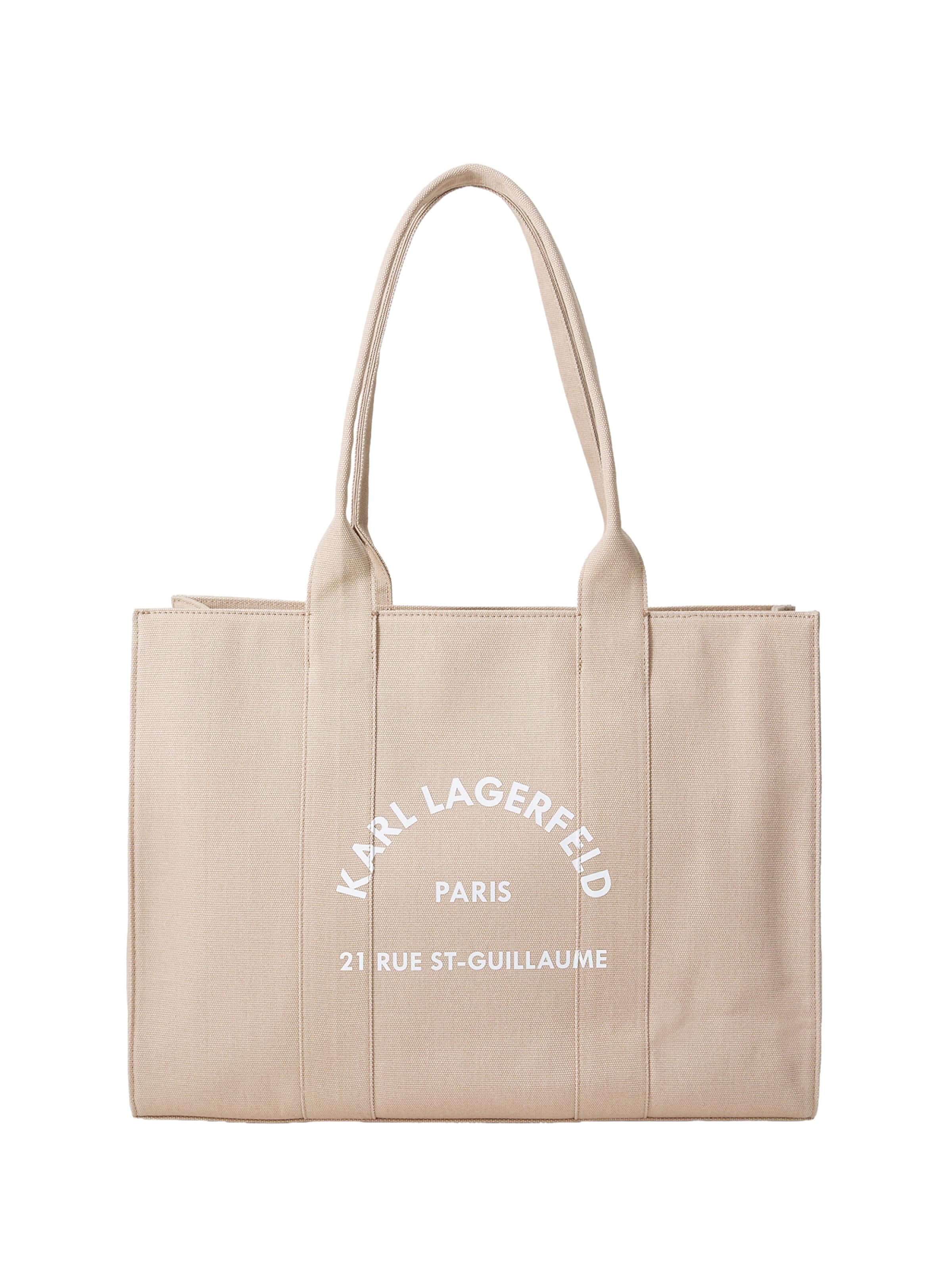 Plase de cumpărături 'Rue St-Guillaume' Karl Lagerfeld pe maro mokka / alb murdar, Vizualizare produs