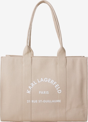 Cabas 'Rue St-Guillaume' Karl Lagerfeld en marron : devant