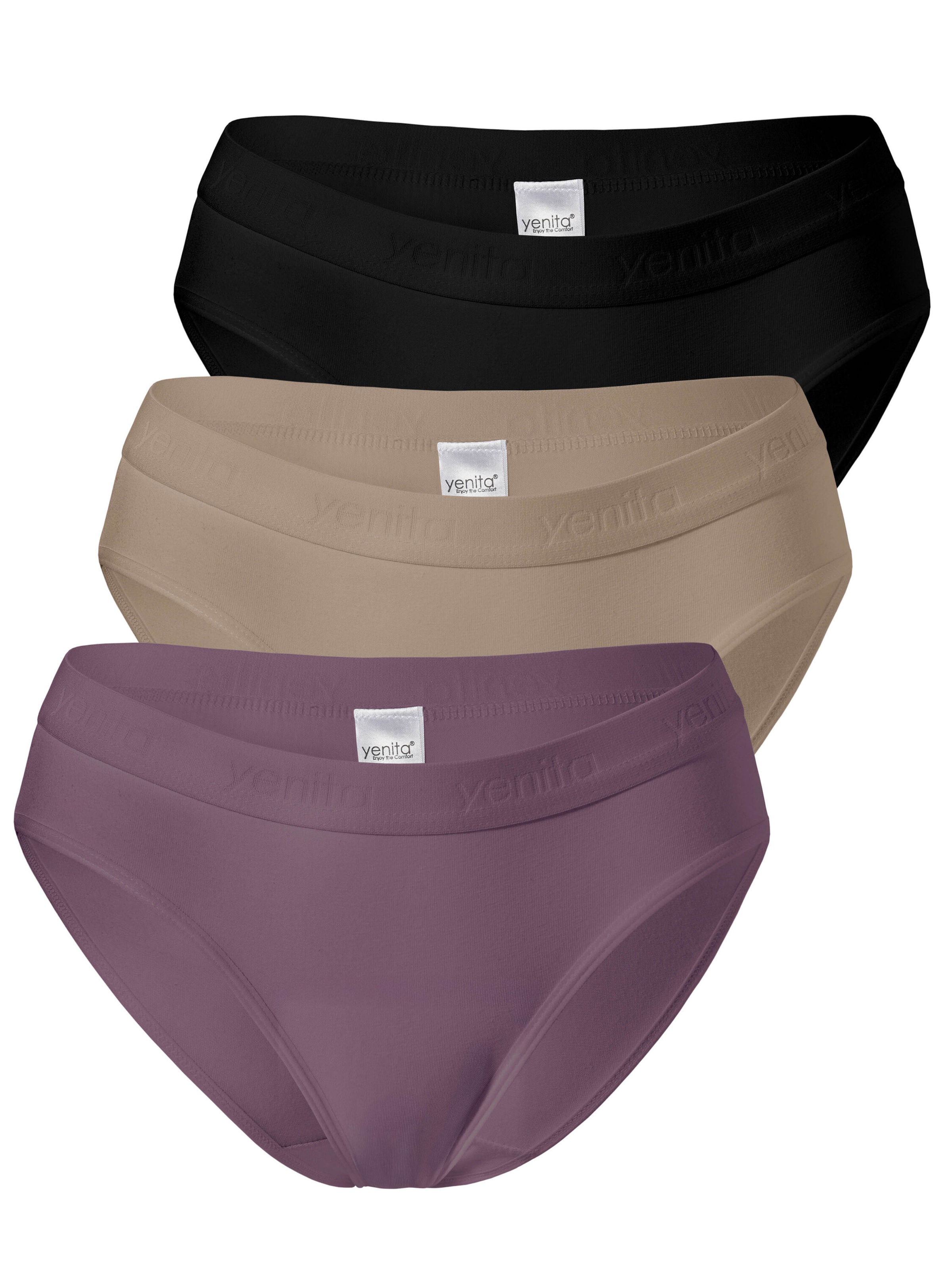 Yenita Slip ' Damen Slips mit elastischem Logobund ' in Gemengde kleuren: voorkant
