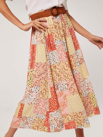 Jupe 'Ditsy Fusion' Apricot en orange