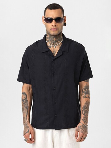 Dandalo Comfort fit Button Up Shirt 'Bjorn' in Black: front