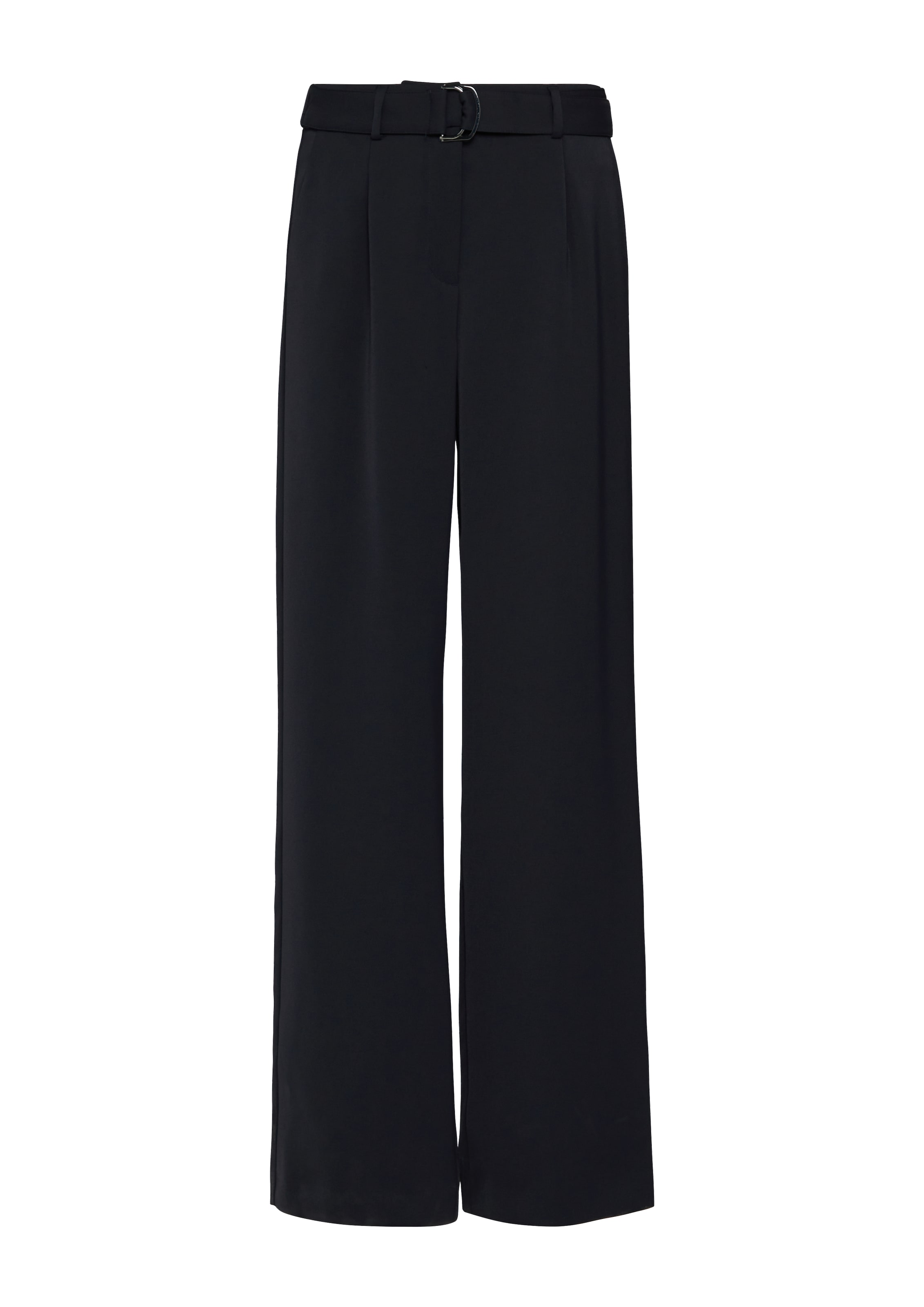 COMMA Wide Leg Bügelfaltenhose in Schwarz: Vorderseite