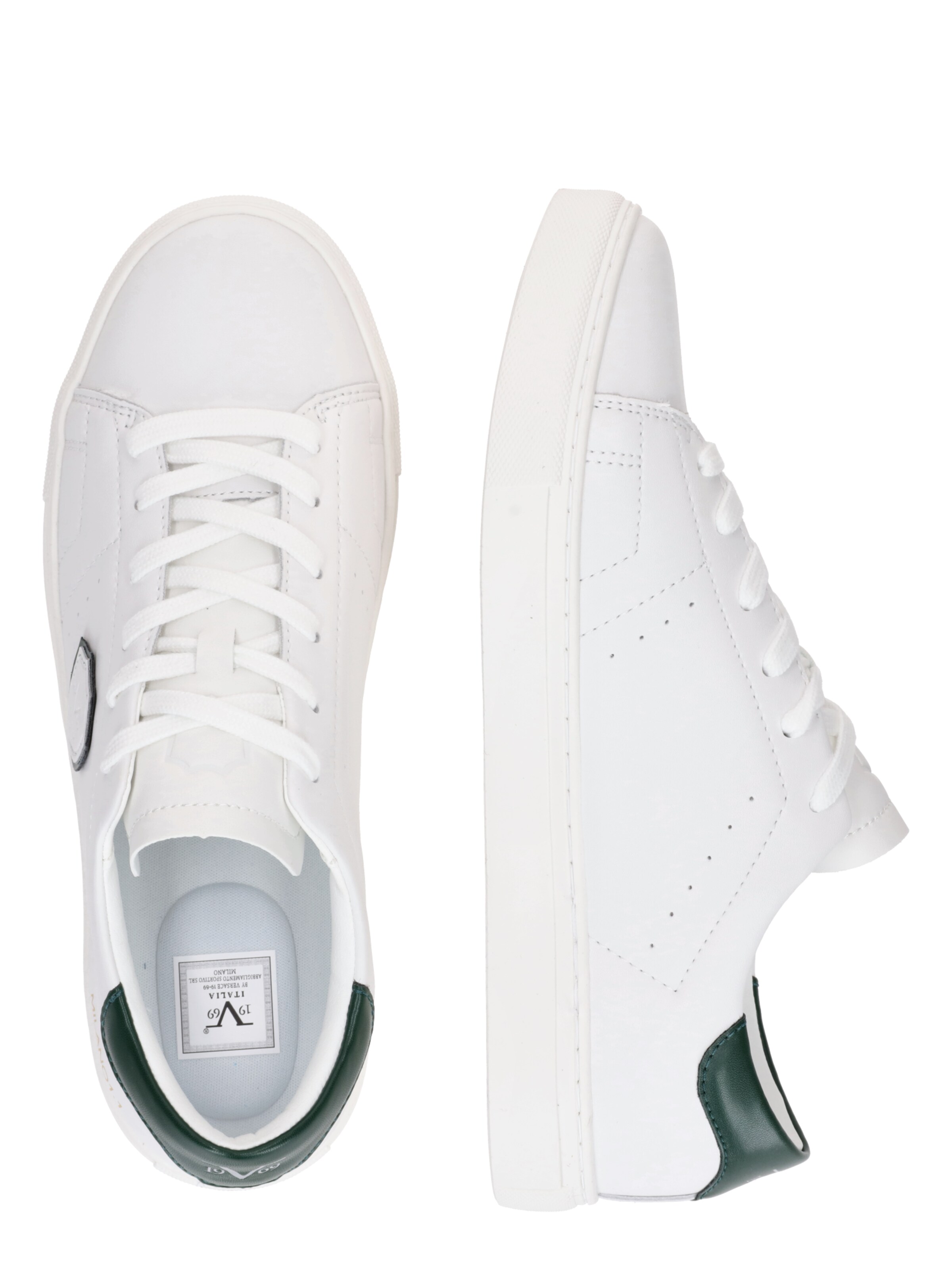 19V69 ITALIA Platform trainers 'Pius' in White: side