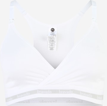 Bravado Designs Triangle Nursing Bra in White: front