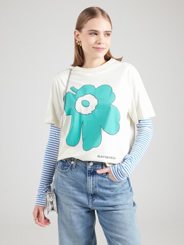Marimekko - Camiseta 'JAKSO' en blanco: frente