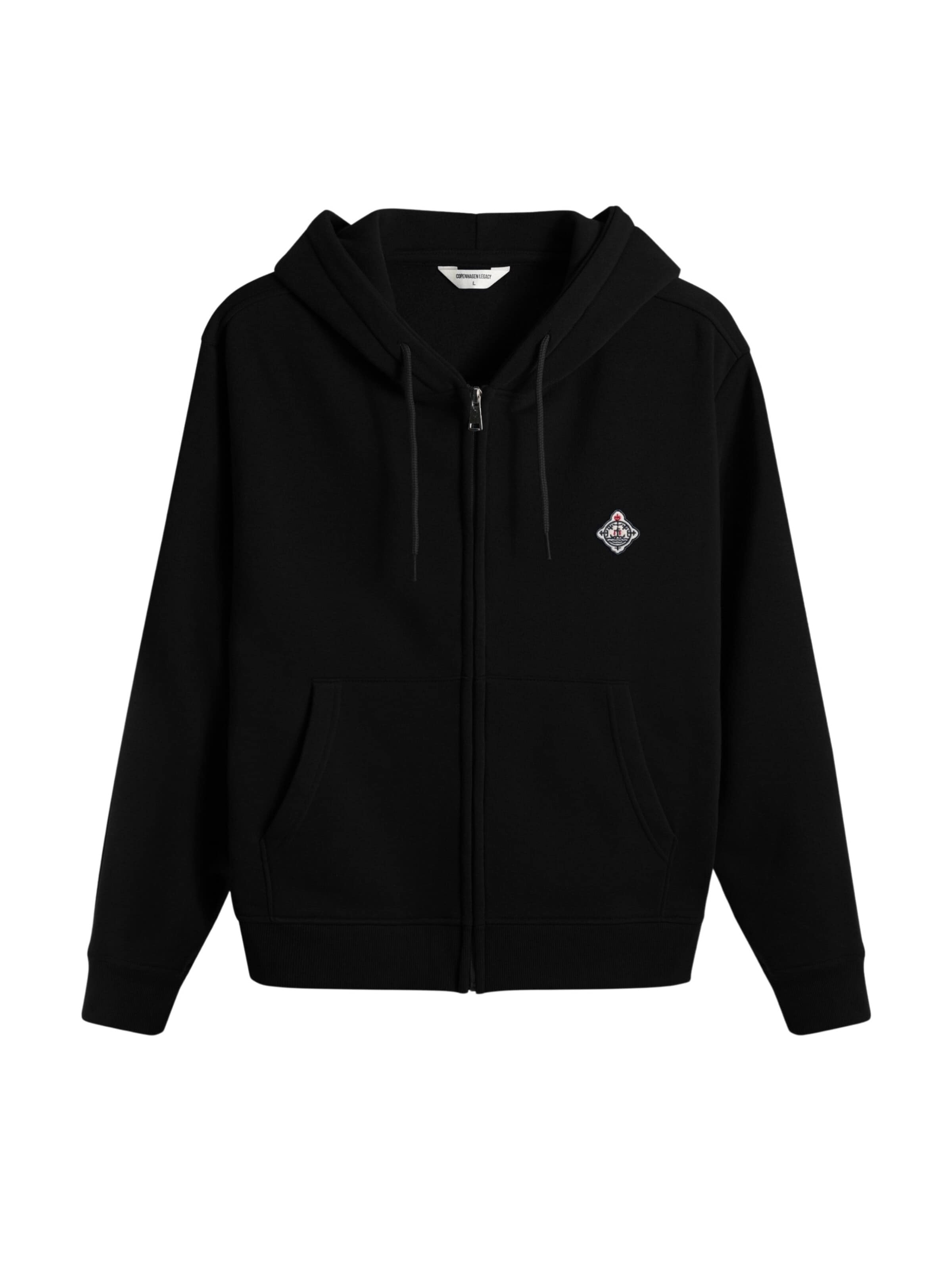 Copenhagen Legacy Sweatvest in Zwart: voorkant